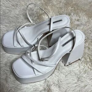 Windsor Smith Heather white Windsor heel platforms